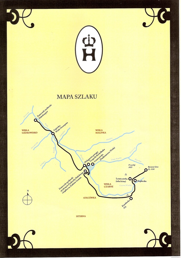 mapa Szlaku Habsburgów